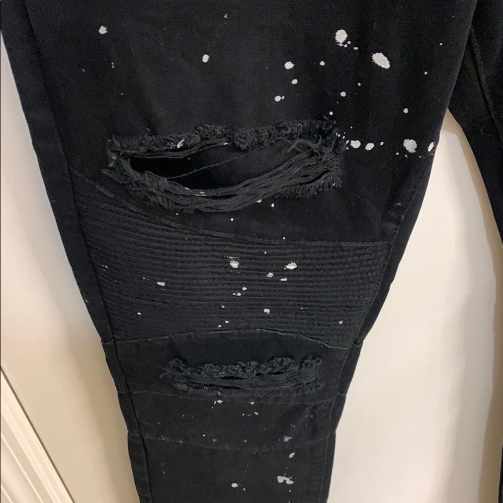 Embellish Black Splatter Men's Pants in Sz 36